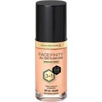 Max Factor Facefinity All Day Flawless 3 in 1 Vegan Foundation in Warm Almond | Size: 30ml