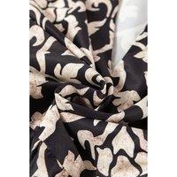 Everyday The Label Women's Black Retro Floral Mixed Print Split Neck A-line Dress Mini Dresses | Size: Small