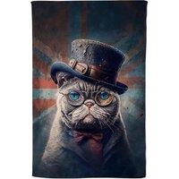 Warren Reed - Designer British Shorthair Cat Splashart Tea Towel