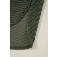 Everyday The Label Women's Jungle Green Oversized Corduroy Contrast Hooded Shacket | Size: Small