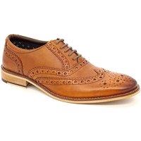 Frank James Men's Enfield Leather Brogue Shoes in Tan | Size: 11