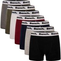 Bench Men's 7 Pack 'Marcos' Cotton Blend Boxers in Burgundy | Size: Medium