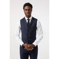 Alexandre Silver Label Men's Tailored Fit Navy Stripe Waistcoat | Size: 36R