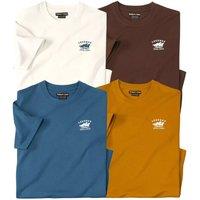 Atlas for Men Men's T-Shirt (Pack of 4) in Blue | Size: XL