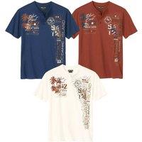 Atlas for Men Men's Henley T-Shirt (Pack of 3) in Ecru | Size: 5XL