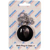 McAlpine CARD-4 Bath Robust Rubber Seal Black Plug & Chain set - BP4 + CH4-18