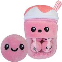 VFM e-Store Boba Tea Soft Toy Cute Plushie Huggable Cuddly Stuffed Toy Gift 25cm in Pink