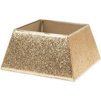 Christmas Village Square Glitter Christmas Tree Skirt - Gold | Size: 1 Pack
