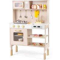Costway Kids Kitchen Playset Pretend Play Kitchen with Sound & Light