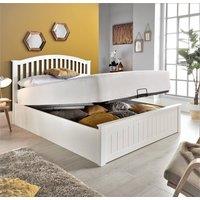 Bedmaster Grayson Wooden Ottoman Bed in White | Size: Double