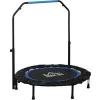 HOMCOM 40 Foldable Mini Fitness Trampoline w/ Foam Handle in Blue