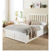 Aspire Wooden Ottoman Storage Bed in White | Size: Super King