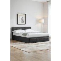 Home Discount Vida Designs Vanita Upholstered Ottoman Storage Bed Frame Linen UKFR Fabric in Dark Grey | Size: King