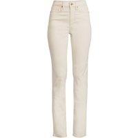 Lands' End Women's Petite Straight Leg Jeans, High Waisted in Natural | Size: 26S
