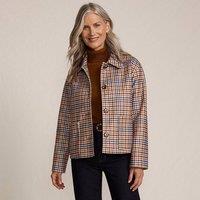 Lands' End Women's Petite Wool Touch Check Print Shirt Jacket | Size: 16-18