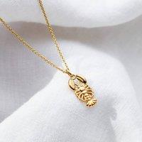 Posh Totty Designs Women's Yellow Gold Plated Lobster Charm Necklace