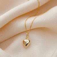 Posh Totty Designs Women's 9ct Gold Heart Charm Necklace