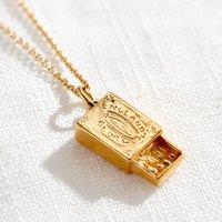 Posh Totty Designs Women's Matchbox Gold Charm Necklace