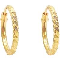 Raina Jewels Women's 22ct Gold Hoops Diamond Cut High Polished Earrings 10.5mm Diameter