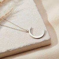 Posh Totty Designs Women's Sterling Silver Crescent Moon Necklace