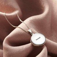 Posh Totty Designs Women's Sterling Silver Small Round 'Mummy' Locket Necklace