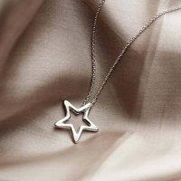 Posh Totty Designs Women's Sterling Silver Open Star Necklace