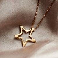 Posh Totty Designs Women's Yellow Gold Plated Open Star Necklace