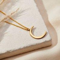 Posh Totty Designs Women's Yellow Gold Plated Crescent Moon Necklace