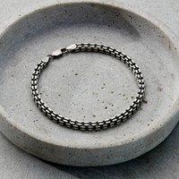 Posh Totty Designs Sterling Silver Men's Box Chain Bracelet