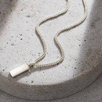 Posh Totty Designs Men's Luxury Sterling Silver Tag Necklace