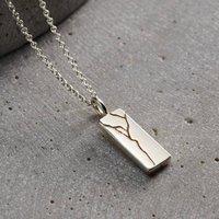Posh Totty Designs Men's Sterling Silver Kintsugi Tag Necklace