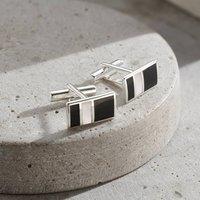 Posh Totty Designs Men's Onyx & Mother-Of-Pearl Cufflinks