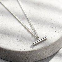 Posh Totty Designs Mini Men's T-Bar Necklace in Silver