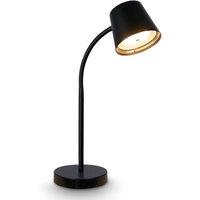 BRILONER Dimmable Rechargeable Black LED Table Lamp
