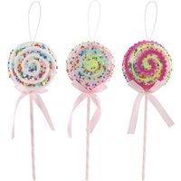 Garden Greatness 3 Pack Hanging Festive Pastel Lollipops | Size: 1 Pack