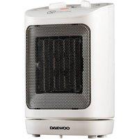 Daewoo 2000W Oscillating Ceramic PTC Fan Heater with Thermostat & Fan Mode in White