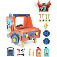 Bluey Wooden Tabletop Mechanic Set - 22 Piece Pretend Play Repair Kit | Size: 30 cm