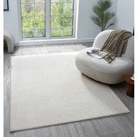 Desire Rugs Comfy Washable Low Pile Living Room Area Rug - Anti-Slip Felt Backing in Cream | Size: 80 cm x 120 cm