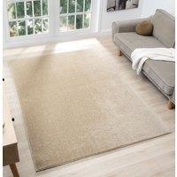 Desire Rugs Comfy Washable Low Pile Living Room Area Rug - Anti-Slip Felt Backing in Light Beige | Size: 60 cm x 200 cm