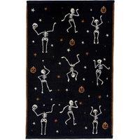 Allure Bath Fashions Luxury Halloween Hand Towels - 100% Cotton Spooky Tea Towels in Black
