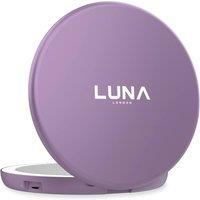 LUNA London Compact Travel Mirror | 7X Magnified Rechargeable LED Makeup Mirror in Lavender | Size: 1 Pack
