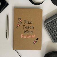 The Alphabet Gift Shop Plan Teach Wine Repeat Drawing Notebook in Brown | Size: A5