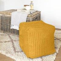rucomfy Beanbags rucomfy Indoor Jumbo Cord Bean Bag Footstool - Cube Pouffe in Mustard