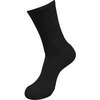 Build Your Brand Men's Crew Socks in Black | Size: 5-8
