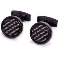 Kennett Men's Morse Cufflinks - Black Plated Brass with Pattern Dial