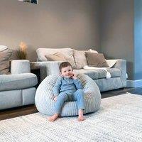 rucomfy Beanbags rucomfy Indoor Classic Kids Bean Bag Chair - Jumbo Cord Slouchbag in Light Grey