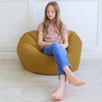 rucomfy Beanbags rucomfy Indoor Classic Kids Bean Bag Chair - Jumbo Cord Slouchbag in Mustard