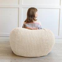 rucomfy Beanbags rucomfy Indoor Classic Kids Bean Bag Chair - Jumbo Cord Slouchbag in Ivory