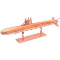 netfurniture USSR Akula Class LARGE Nuclear Submarine Wooden Model 62.5 cm in Brown