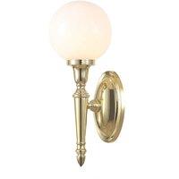 Netlighting Dryden 1 Light Bathroom Wall Light Polished Brass IP44 G9 in Yellow